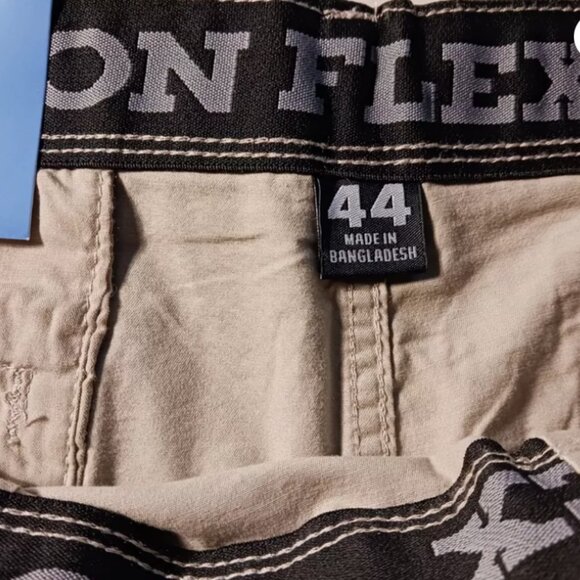 Iron Co. Shorts Men’s size 44 Tan Belted Stretch Twill Cargo Outdoor NEW - Picture 8 of 9